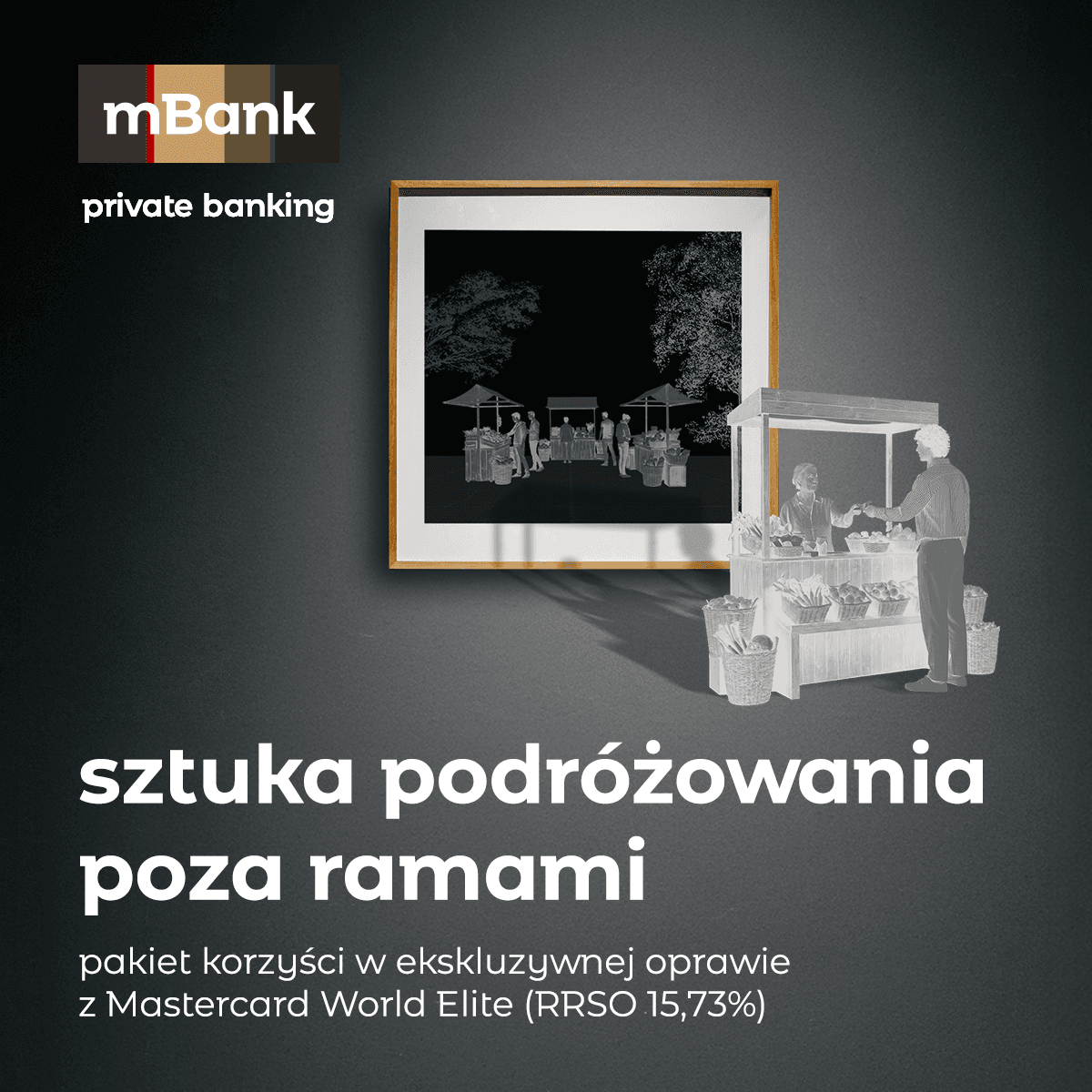mBank private banking ad creative from the Adatomy media database